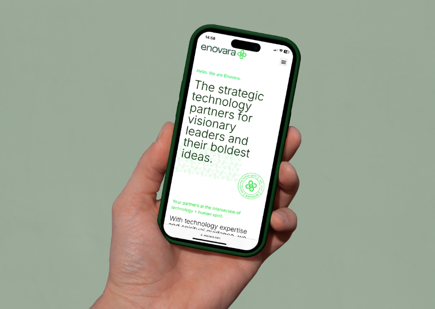 Website example on cell phone